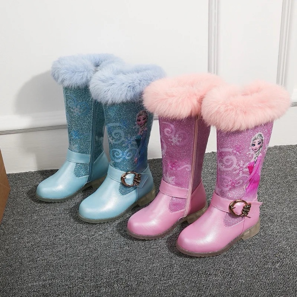 Snow Princess children frozen knee high boots.